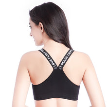 Load image into Gallery viewer, Push Up Sports Bra Top Letter Seamless Sexy Fitness Brassiere Women Push Up Padded Sports Bra Tank Top Fitness Yoga Bra Tops

