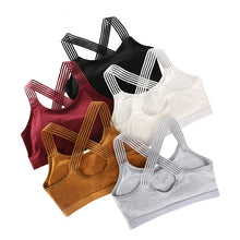 Load image into Gallery viewer, Sexy Back Padded Sports Bras Cross Straps Yoga Sport Bra Top Women Shockproof Breathable Fitness Running Gym Vest Top Sportswear
