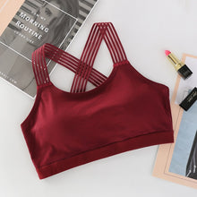 Load image into Gallery viewer, Sexy Back Padded Sports Bras Cross Straps Yoga Sport Bra Top Women Shockproof Breathable Fitness Running Gym Vest Top Sportswear
