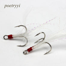 Load image into Gallery viewer, POETRYYI Fishhooks For Swivel Fishing  Gold-plated Fish Skin Fishy Smell Pesca Combination String Hook With Small Hook 40
